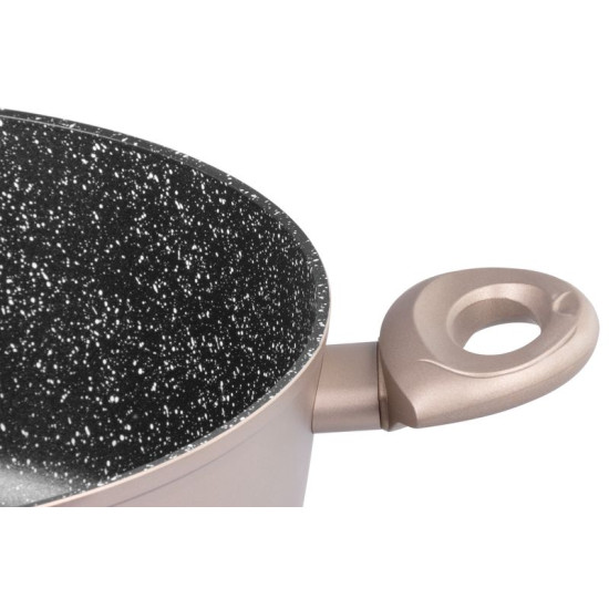 Pot MagicHome Coffee Brown Line, 28 cm, 5.9 liters, with lid