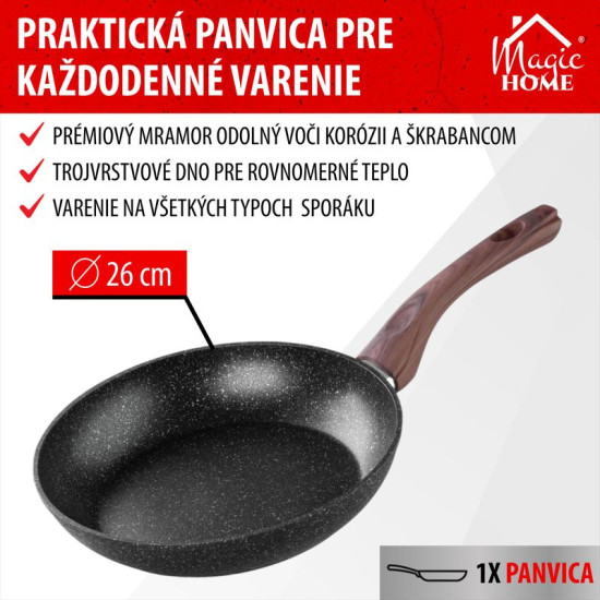 Pan MagicHome Black Marble Line, 26 cm