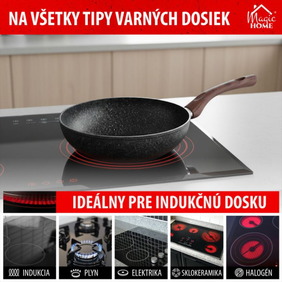 Сковорода Wok Mаgiс Home Blасk Mаrble Line, 28 см Сковорода Wok Mаgiс Home Blасk Mаrble Line, 28 см