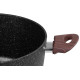 Pot MagicHome Black Marble Line, 24 cm, 4.0 lit, with lid