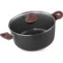 Pot MagicHome Black Marble Line, 28 cm, 5.9 liters, with lid