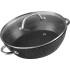 Pot MagicHome Black Marble Line, shallow, 26 cm, 2.8 lit., with lid, baking dish for oven