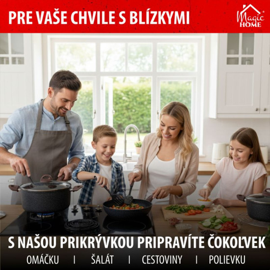 Vāks Magic Home Black Marble Line, 24 cm