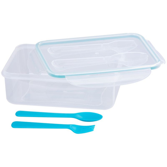 Контейнер для пищевых продуктов MаgiсHome, прямоугольный, 1,5 л, с вилкой и ложкой, 22x15,2x7,6 см