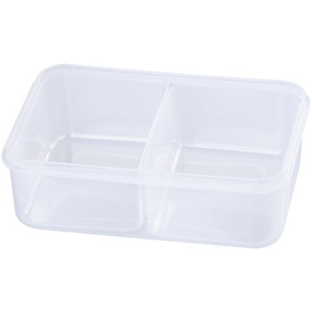 Pārtikas uzglabāšanas trauks MagicHome, kvadrātveida, 1,5 lit., ar dakšiņu un karoti, 2 nodalījumi, 22x15,2x7,6 cm