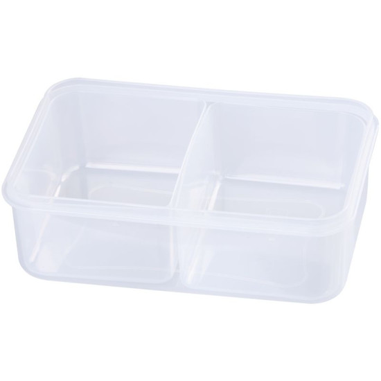 Контейнер для пищевых продуктов MаgiсHome, прямоугольный, 1,5 л , 2 отделения. В комплекте: вилка, ложка. 22x15,2x7,6 см
