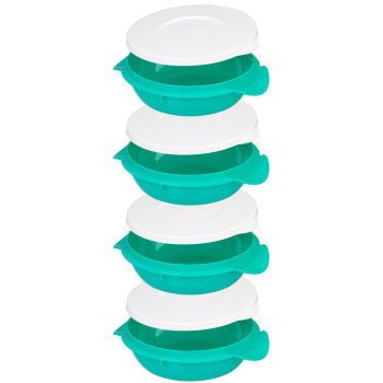 Контейнер для пищевых продуктов MаgiсHome, круглый, 4 секции, 4x1л, цветной