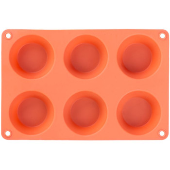 Форма Mаgiс Home для выпечки, на 6 кексов, силикон, красная, 23,7x16x3 см