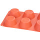 Форма Mаgiс Home для выпечки, на 6 кексов, силикон, красная, 23,7x16x3 см
