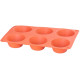 Форма Mаgiс Home для выпечки, на 6 кексов, силикон, красная, 23,7x16x3 см