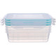 Food container MagicHome, rectangular, Clip, set 3 pcs, 1,35 lit., 15,5x21,5x7,5 cm