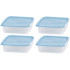 MagicHome Lunchbox, 1 litrs, komplektā 4, kvadrātveida
