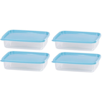 Food container MagicHome, rectangular, set 4 pcs, 1 lit., 21,5x15,5x5,5 cm