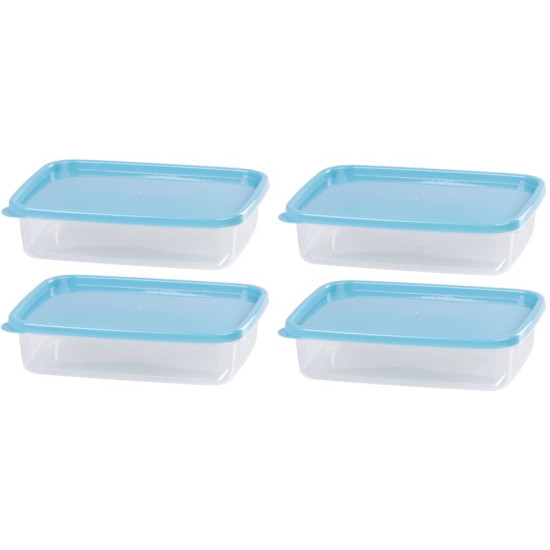 MagicHome Lunchbox, 1 litrs, komplektā 4, taisnstūrveida