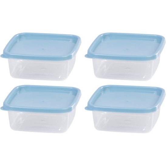 MagicHome Lunchbox, 0,6 litri, komplektā 4, kvadrātveida