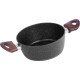 Pot MagicHome Black Marble Line, 20 cm, 2.2 lit. with a lid