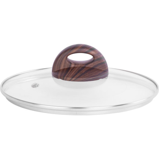 Pot MagicHome Black Marble Line, 20 cm, 2.2 lit. with a lid