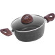 Pot MagicHome Black Marble Line, 20 cm, 2.2 lit. with a lid
