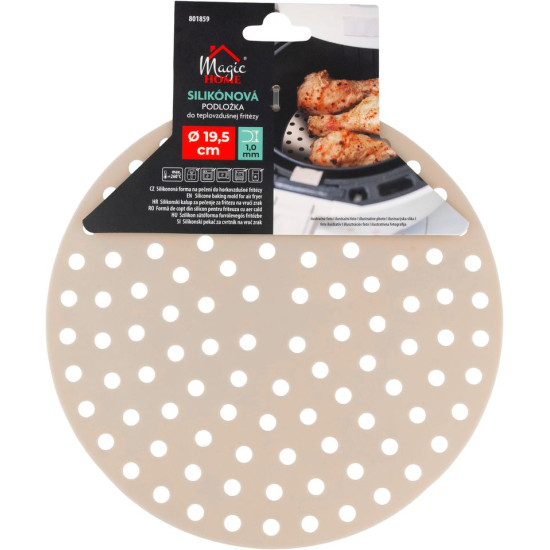 Mat MagicHome, silicone, for air fryer, round, 19.5x5x0.1 cm Mat MagicHome, silicone, for air fryer, round, 19.5x5x0.1 cm