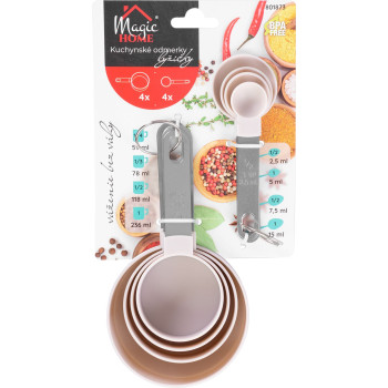 Мерные ложки MagicHome,  8 шт, 2,5 мл - 236 мл