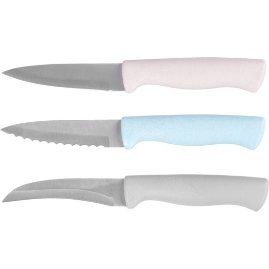 Нож MagicHome, 3 вида, кухонный, для очистки овощей, упк. 24 шт.