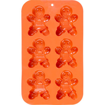 Форма MagicHome, для выпечки, Рождество, силикон, пряники, 29,5х17,5х2,7 см, 6 шт