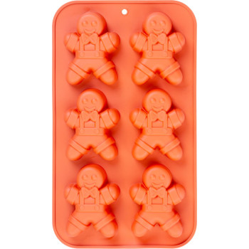 Форма MagicHome, для выпечки, Рождество, силикон, пряники, 29,5х17,5х2,7 см, 6 шт