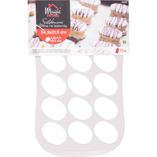 Форма MagicHome, для выпечки, силикон,  15 x, 34,5х21,5х1 см