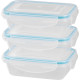 Контейнер для пищевых продуктов MagicHome YH375, прямоугольный, набор из 3 шт., 400 мл, 162x111x51 мм