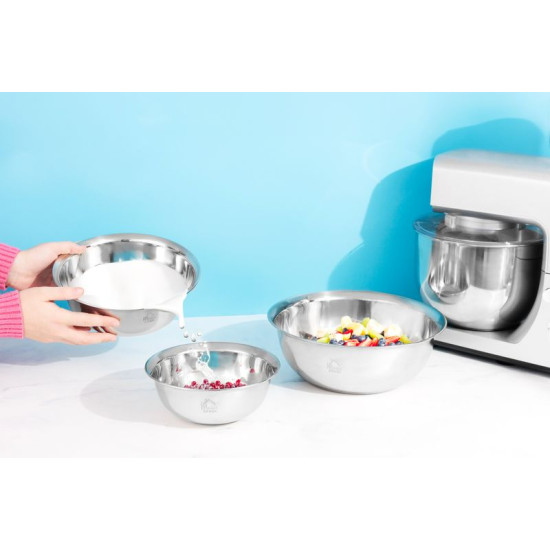 MagicHome bļoda, nerūsējošais tērauds, 18-22-26 cm, 3 gab