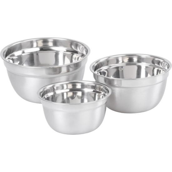 MagicHome bļoda, nerūsējošais tērauds, ar vāku, 14-16-18 cm, komplektā 3 gab.