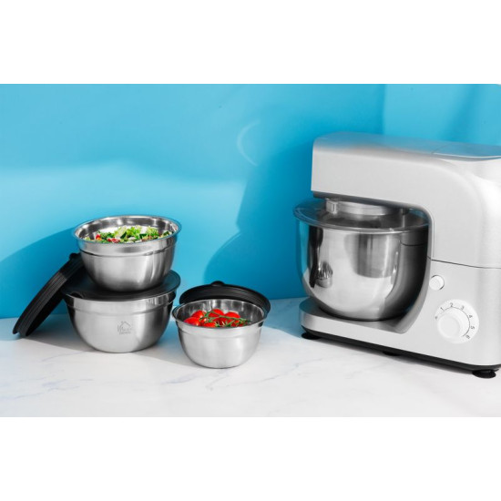 MagicHome bļoda, nerūsējošais tērauds, ar vāku, 14-16-18 cm, komplektā 3 gab.