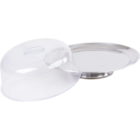 MagicHome подставка для торта, нержавеющая сталь, прозрачная крышка, 31 см