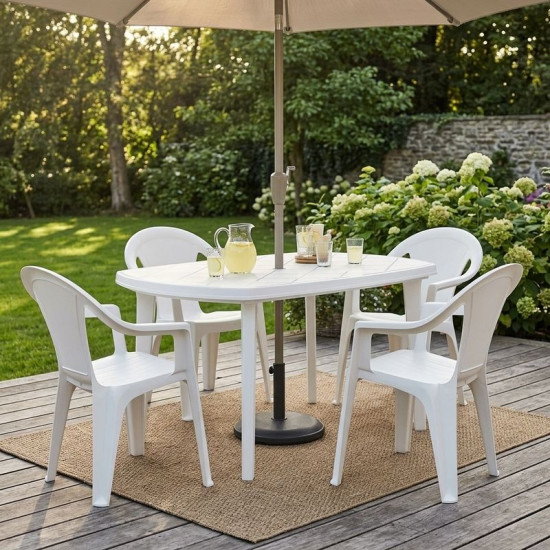 Table Curver® ELISE, white, plastic