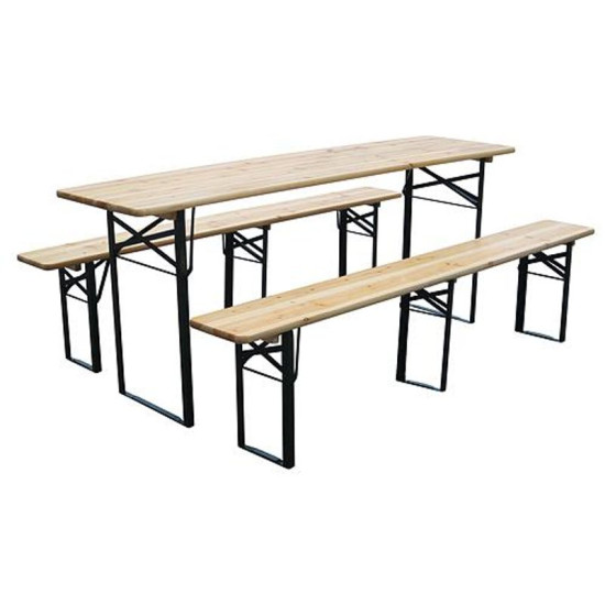 Комплект садовой мебели DORMTUND Standard3, стол 175х46х77 см, 2 скамейки 175х23х47 см, дерево 25 мм Комплект садовой мебели DORMTUND Standard3, стол 175х46х77 см, 2 скамейки 175х23х47 см, дерево 25 мм