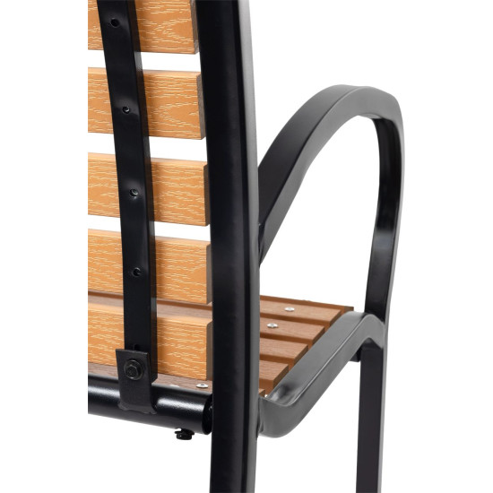 Garden bench KIMBRA, 120x82x41cm, steel/plastic