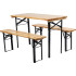 Ārā mēbeļu komplekts Dortmundes mini3, galds 117x56x76,5 cm, 2x stends 117x25x46,5 cm, koks 27 mm