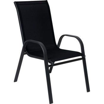 Chair LEQ KAREN, grey-black, patio, 56x68x93 cm Chair LEQ KAREN, grey-black, patio, 56x68x93 cm