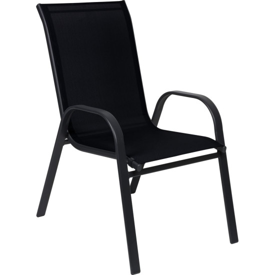 Krēsls LEQ KAREN, pelēkmelns, terase, 56x68x93 cm Krēsls LEQ KAREN, pelēkmelns, terase, 56x68x93 cm