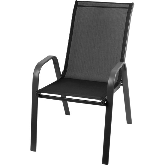 Krēsls LEQ KAREN, pelēkmelns, terase, 56x68x93 cm Krēsls LEQ KAREN, pelēkmelns, terase, 56x68x93 cm