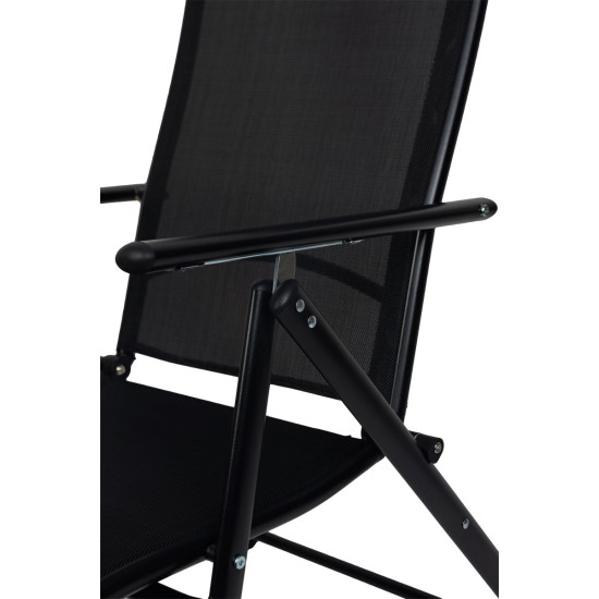 Minini chair, black, garden, adjustable, 56x71x106 cm