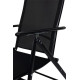 Minini chair, black, garden, adjustable, 56x71x106 cm