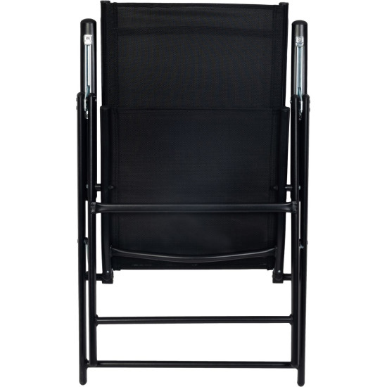 Minini chair, black, garden, adjustable, 56x71x106 cm