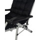 Lounger POHO, black, adjustable, 65x160x110 cm