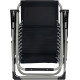 Lounger POHO, black, adjustable, 65x160x110 cm