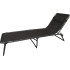 Gultas krēsls SUN LOUNGER VERACRUZ, melns, regulējams, 190x58x28 cm