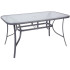 Galds LEQ GREGORY ShadowGray, 140x80x72 cm, stikls 5 mm