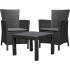 Terrace set Allibert ROSARIO, graphite/coolgray, table, 2x armchair