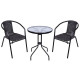 Balkona komplekts ALESIA, pelēks, galds 70x60 cm, 2x krēsls 52x55x73 cm, tērauds Balkona komplekts ALESIA, pelēks, galds 70x60 cm, 2x krēsls 52x55x73 cm, tērauds