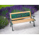 Garden bench MINI JUMANJI, metal/wood, small